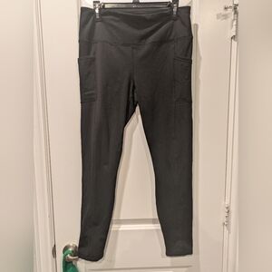 90 Degree Women's Black High Waist Side Pockets XL